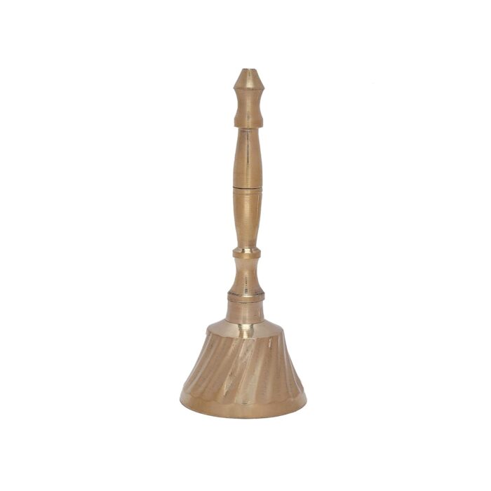 Click Pujan Brass Pooja Bell for Arti Prayer | Small Temple Home Mandir Diwali Decoration | Ideal Gift - Image 1