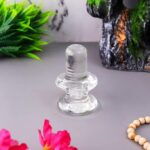 Click Pujan 3.5 Inch Transparent Shivling | Mahadev Idol for Home Temple | Handcrafted Lord Shiva Lingam for Pooja & Blessings - Image 4