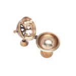 Click Pujan Golden Aarti Deepak with Lid - 4" Metal Loban Dhuni Oil Lamp for Puja & Home Temple - Image 3