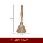 Click Pujan Brass Pooja Bell for Arti Prayer | Small Temple Home Mandir Diwali Decoration | Ideal Gift - Image 2