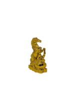 Click Pujan Golden Horse Set of 2 with Wealth Pot - Money & Power Vastu Showpiece - Image 2