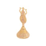 Click Pujan Pooja Bell with Lakshmi Ganesh Ji On Top | Lakshmi Ganesh Ghanti | Vedic Ghanti for Daily Worship, Havan, and Rituals | Perfect for Temples, Meditation Spaces