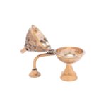 Click Pujan Golden Aarti Deepak with Lid - 4" Metal Loban Dhuni Oil Lamp for Puja & Home Temple - Image 2
