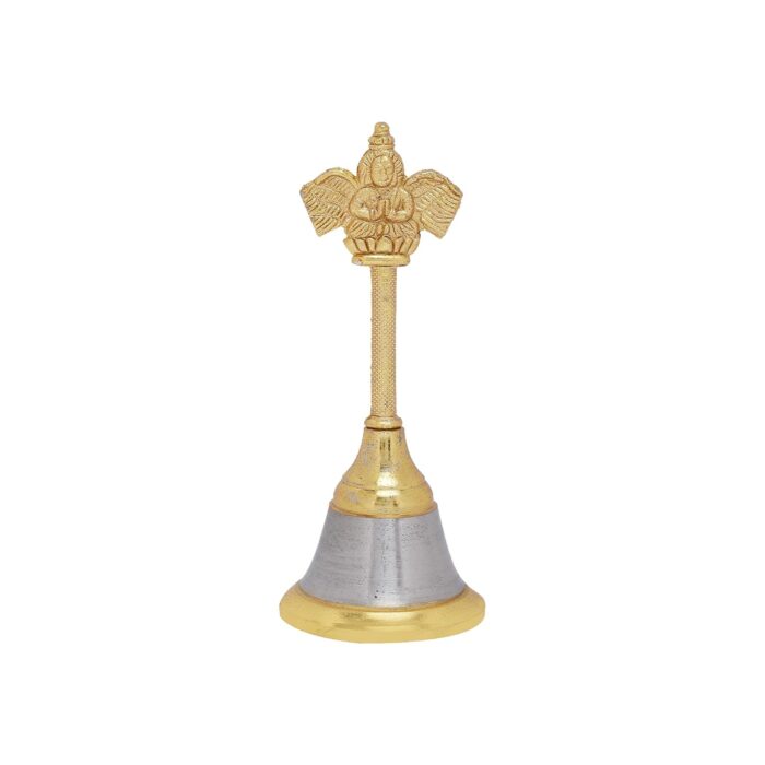 Click Pujan Ghanti - Garud Puja Bell with Garud | Garuda Ganti | Vedic Ghanti for Worship & Rituals - Image 1