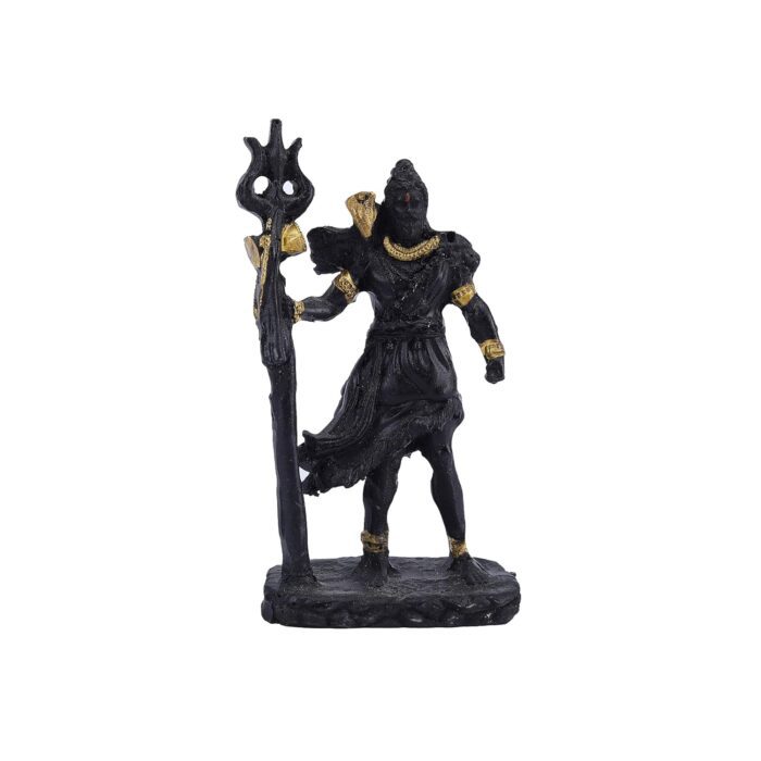 Click Pujan Aghori Standing Shiva - Black Idol with Trishul | Home Decor Gift for Diwali Housewarming Shivratri - Image 1
