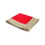 Click Pujan Red Velvet Pooja Aasan Cloth - 9x9 (Set of 2) | Chowki Kapda for Mandir & Home Temple - Image 2