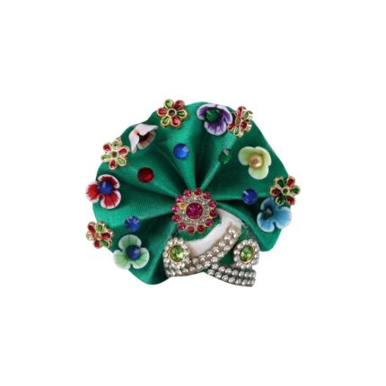 Click Pujan Kanha Mukut - 2 No. Floral Crown for Bal Gopal, Krishna Ji | Set of 2 | Handmade Shringar for Janmashtami Puja