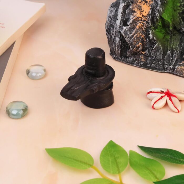Click Pujan 2.5 Inch Black Marble Shivling | Mahadev Idol for Home Temple | Shiva Lingam for Pooja & Blessings - Image 1
