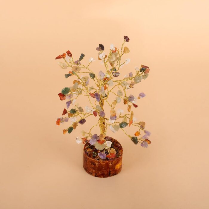 Click Pujan Seven Chakra Crystal Tree - Good Luck Showpiece for Home Decor, Gift Item - Image 1