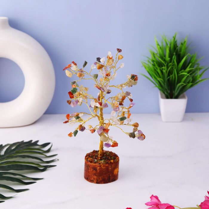 Click Pujan Seven Chakra Crystal Tree - Good Luck Showpiece for Home Decor, Gift Item - Image 4