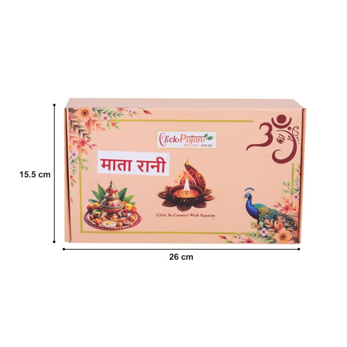 Click Pujan Matarani Puja Kit - Divine Samagri Box with Dhoop, Chandan, Gangajal, Moli - Image 3