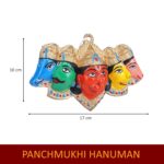 Click Pujan Panchmukhi Hanuman Statue - Multicolor Hindu God Murti for Home, Office & Temple | Vastu Protection Decor - Image 3