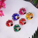 Click Pujan Kanha Mukut - 2 No. Floral Crown for Bal Gopal, Krishna Ji | Set of 2 | Handmade Shringar for Janmashtami Puja - Image 3