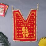 Click Pujan Hanuman Chola - Medium (Set of 2) 18" | Puja Dress for Bajrangbali Murti | Traditional Lord Hanuman Ji Chola Cloth Set for Mandir Decoration, Temple Use, Pooja Room