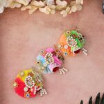 Click Pujan Kanha Pagdi - 3 No. Krishna Turban with Stone & Bead Work for Janmashtami & Pooja - Image 4