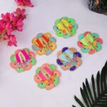 Click Pujan Kanha Poshak - 0 No. Flower Design (Set of 2) | Ethnic Krishna Vastra for Janmashtami & Puja - Image 4