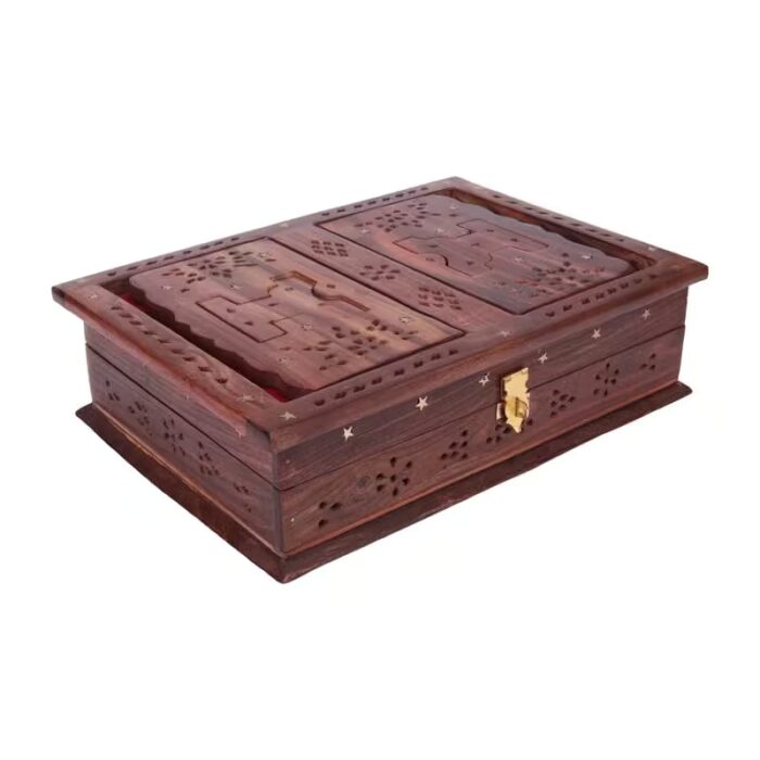 Click Pujan Book Stand + Box | Holder for Ramayan, Gita, Guru Granth Sahib | Foldable Home Temple Decor & Gift - Image 6
