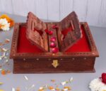 Click Pujan Book Stand + Box | Holder for Ramayan, Gita, Guru Granth Sahib | Foldable Home Temple Decor & Gift - Image 2