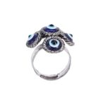 Click Pujan Evil Eye Ring: Adjustable Metal Finish for Men & Women. Attracts Wealth, Abundance & Protection. Spiritual Jewellery for Negativity Protection. Click Pujan Brand.