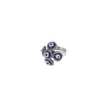 Click Pujan Evil Eye Ring | Adjustable Metal Finish negativity protection Ring for Men and Women | Attracts Wealth, Abundance, and Protection | Spiritual Jewellery - Image 3