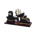 Click Pujan Shiv Nandi Trishul Idol | Brass Lord Shiva with Nandi and Trishul Showpiece | Ideal for Home Temple, Pooja Room, Spiritual Décor, and Religious Gift - Image 4
