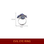 Click Pujan Evil Eye Ring | Adjustable Metal Finish negativity protection Ring for Men and Women | Attracts Wealth, Abundance, and Protection | Spiritual Jewellery - Image 4