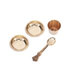 Click Pujan Pooja Thali Set - Metal 5-1x Plate + 1x Spoon + 1x Glass + 2X Bowl | Brass Thali for Prasad & Rituals | Puja Ki Thali | for Aarti, Hawan, Lakshmi Poojan | Diwali/Navratri - Image 2