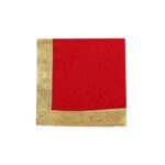 Click Pujan Red Cloth with Border – Set of 2 (12x12 Inch) | Traditional Pooja Fabrics for Temple | Home Mandir, Religious Rituals, Offerings, and Spiritual Decorations - Image 2