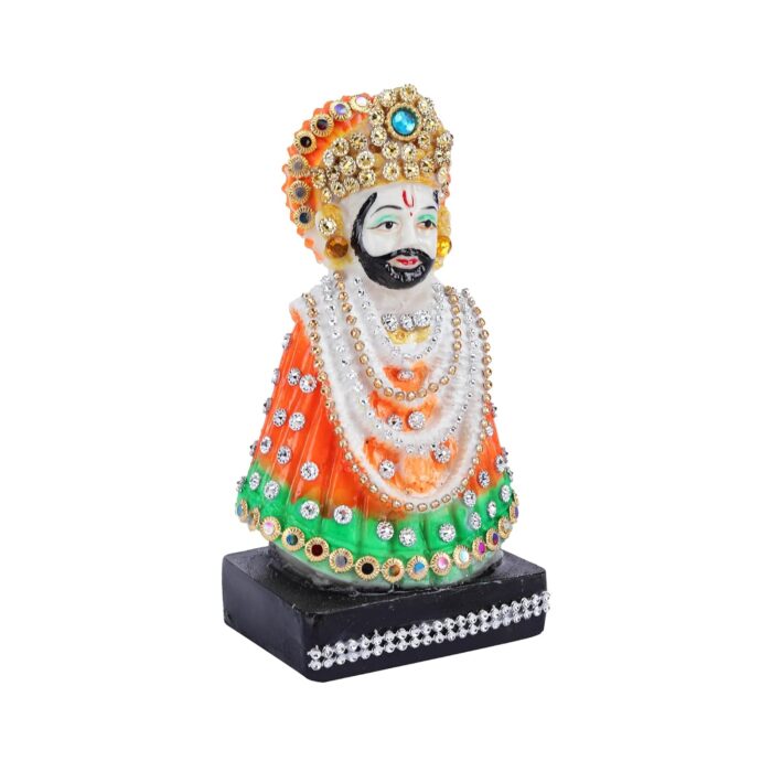 Click Pujan Khatu Shyam – 5 Inch | Divine Decorative Showpiece for Home Temple, Office Desk, Living Room Décor | Ideal Spiritual and Corporate Gift - Image 3