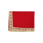 Click Pujan Red Cloth with Golden Border – 1 Meter | Pooja Chunri Fabric | Ideal for Temple, Home Mandir | Religious Rituals & Festive Decoration