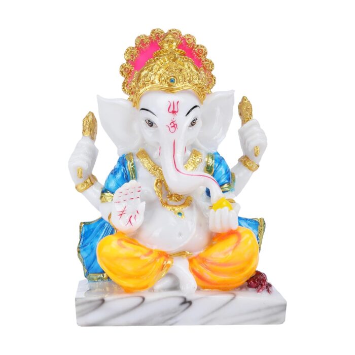 Click Pujan Ganesh Ji 8.5" Polyresin Religious Showpiece | Elegant Home & Office Décor | Perfect Corporate Gift Idea | Lord Ganesha Idol for Living Room & Pooja Room | Divine Decorative Item for Auspicious Vibes & Spiritual Ambiance. - Image 1