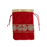 Click Pujan Velvet Pouches – Set of 5 (7x4.5 Inch) | Traditional Multipurpose Drawstring Bags | Ideal for Coins, Jewellery, Gift Packaging, Pooja Samagri, and Spiritual Use - Image 4