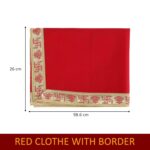 Click Pujan Red Cloth with Golden Border – 1 Meter | Pooja Chunri Fabric | Ideal for Temple, Home Mandir | Religious Rituals & Festive Decoration - Image 5