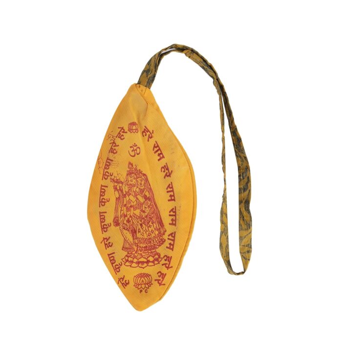 Click Pujan Hare Rama Hare Krishna Jap Mala Bag (Set of 2) | Cotton Japa Pouch with Lord Krishna Print | Ideal for Meditation, Bhajan, and Spiritual Chanting - Image 3