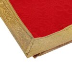 Click Pujan Red Cloth with Border – Set of 2 (12x12 Inch) | Traditional Pooja Fabrics for Temple | Home Mandir, Religious Rituals, Offerings, and Spiritual Decorations - Image 3