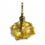 Click Pujan 5 Wick Diya Lamp - Traditional Multi-Wick Deepak | Auspicious Puja Item for Home Temple, Diwali & Festivals | Decorative Panchmukhi Deepam for Daily Worship - Image 4