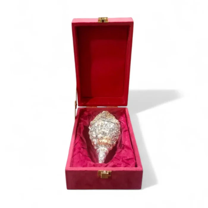 Click Pujan Ganesh Design Shankh - Resin - 5 Inch Decorative Pooja Shankh for Home Temple Auspicious Vastu Item for Daily Puja, Navratri & Spiritual Décor - Image 2