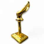 Click Pujan Hand Paper Weight - Golden Metal Elegant Desk & Office Accessory Decorative Paperweight for Study Table, Workplace & Corporate Gifting - Image 4