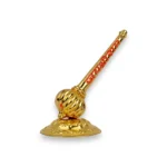 Click Pujan Hanuman Gada - Metal - Standing Bajrangbali Gada | Spiritual Pooja Item for Strength & Protection | Decorative Hanuman Ji Mace for Home Temple & Daily Worship - Image 5