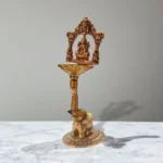 Click Pujan Maa Laxmi Deepak - Decorative Puja Diya on Elephant Base | Auspicious Oil Lamp for Home Temple, Diwali & Daily Worship | Traditional Deepak for Prosperity & Blessings - Image 4