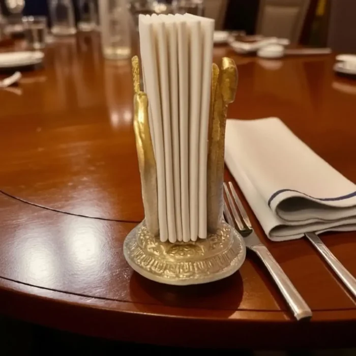Click Pujan Swan Tissue Holder - Golden Metal Elegant Table Napkin Holder Decorative Dining & Kitchen Accessory Tissue Stand for Home, Office & Restaurants - Image 2