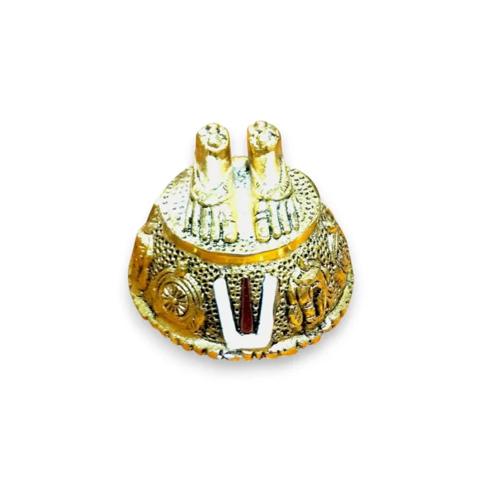 Click Pujan Tirupati Balaji Charan Idol - Metal - Spiritual Pooja Item | Lord Venkateswara Charan Paduka | Devotional Statue for Mandir, Home Temple & Daily Worship - Image 4